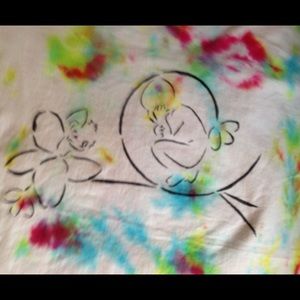Adorable Maternity Tie Dye Cotton T-Shirt Large